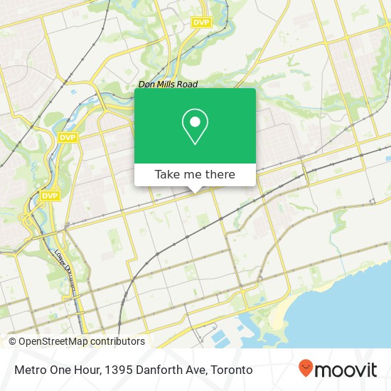 Metro One Hour, 1395 Danforth Ave map