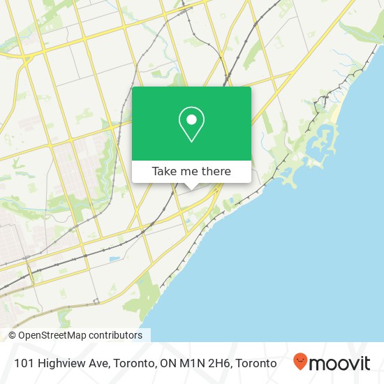 101 Highview Ave, Toronto, ON M1N 2H6 map