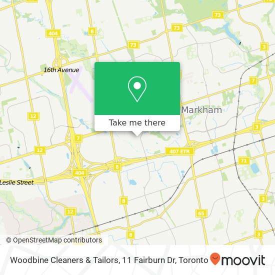 Woodbine Cleaners & Tailors, 11 Fairburn Dr map