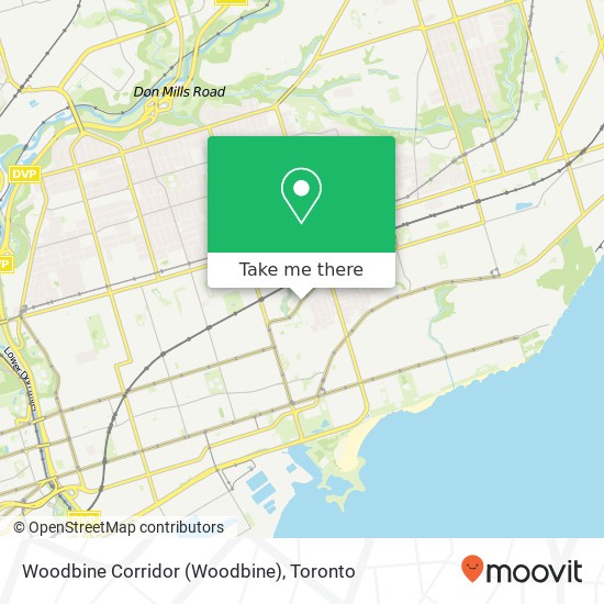 Woodbine Corridor map