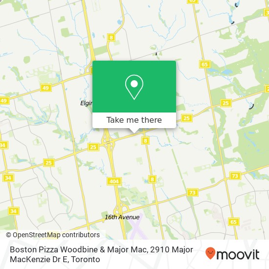 Boston Pizza Woodbine & Major Mac, 2910 Major MacKenzie Dr E map