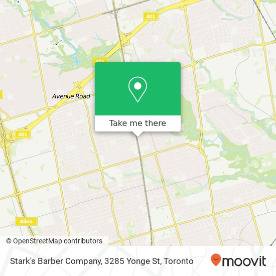 Stark's Barber Company, 3285 Yonge St map