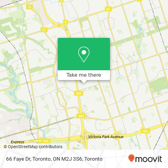 66 Faye Dr, Toronto, ON M2J 3S6 map