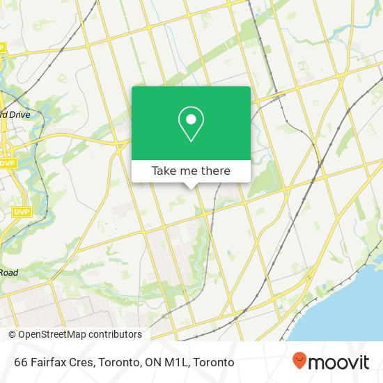 66 Fairfax Cres, Toronto, ON M1L map