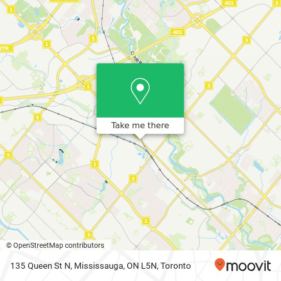 135 Queen St N, Mississauga, ON L5N map