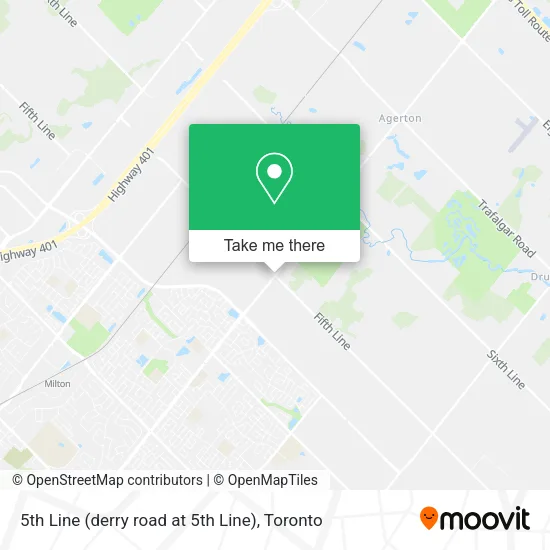 5th Line (derry road at 5th Line) map