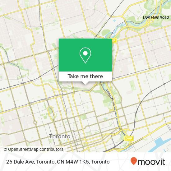 26 Dale Ave, Toronto, ON M4W 1K5 map