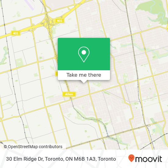 30 Elm Ridge Dr, Toronto, ON M6B 1A3 map