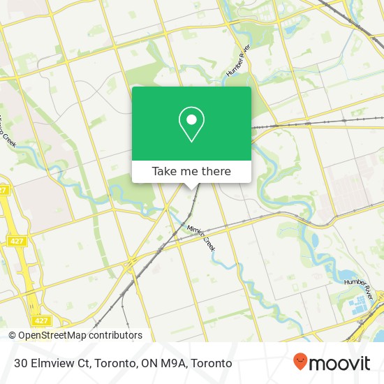 30 Elmview Ct, Toronto, ON M9A map