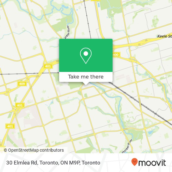 30 Elmlea Rd, Toronto, ON M9P map