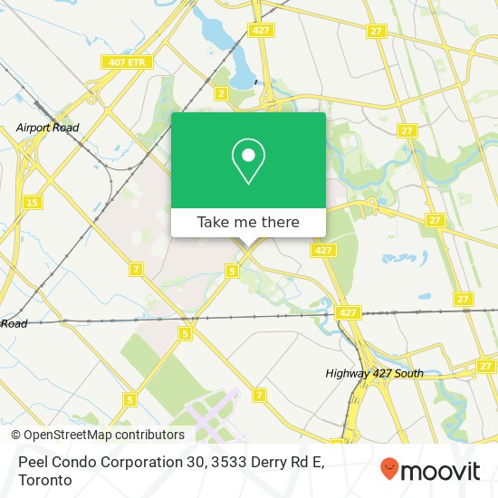 Peel Condo Corporation 30, 3533 Derry Rd E map