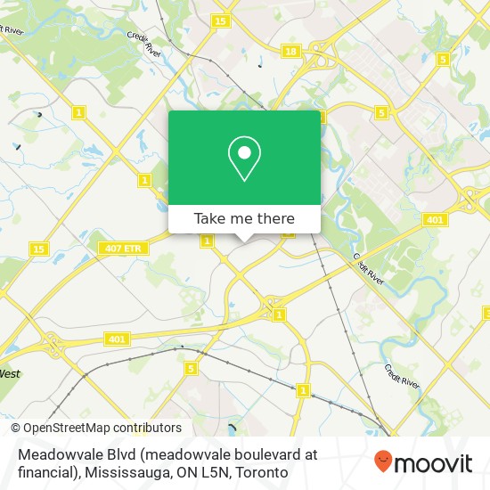 Meadowvale Blvd (meadowvale boulevard at financial), Mississauga, ON L5N plan