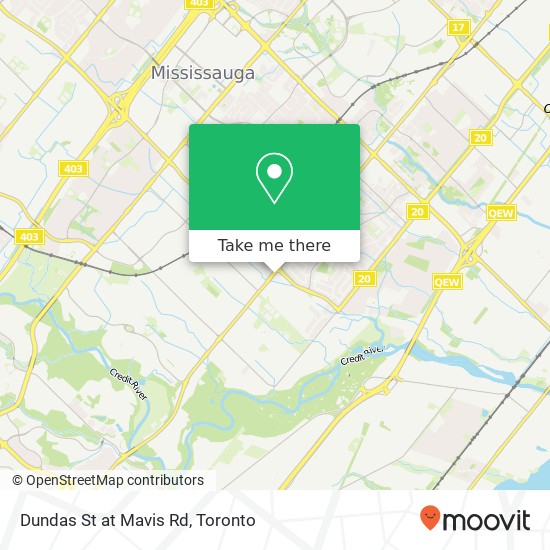 Dundas St at Mavis Rd map