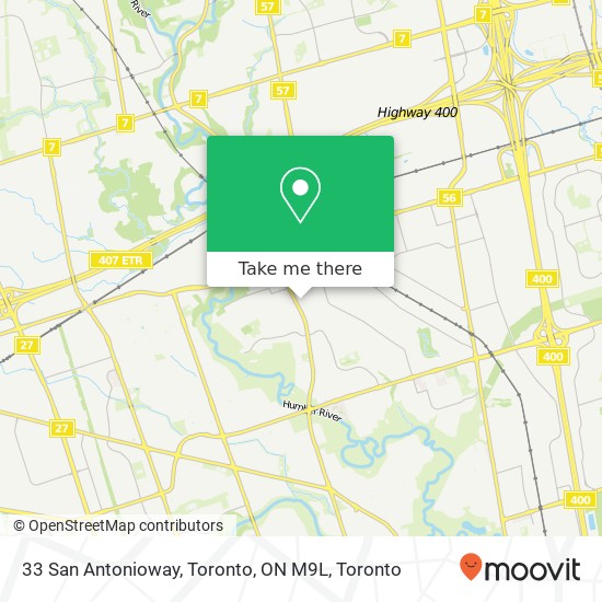33 San Antonioway, Toronto, ON M9L map