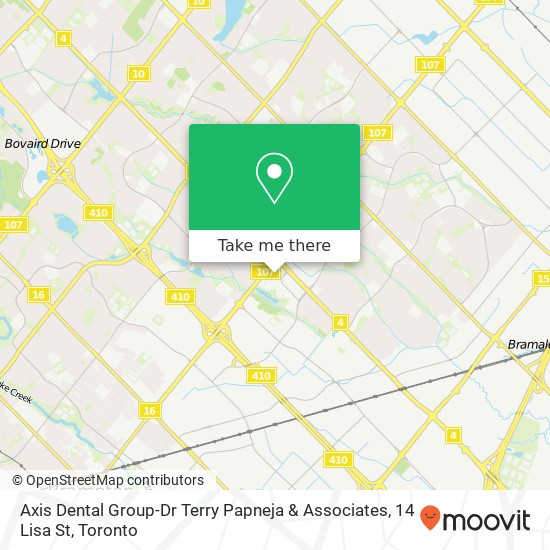 Axis Dental Group-Dr Terry Papneja & Associates, 14 Lisa St map
