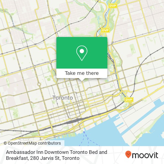 Ambassador Inn Downtown Toronto Bed and Breakfast, 280 Jarvis St map
