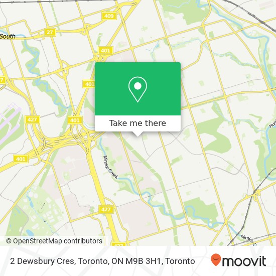 2 Dewsbury Cres, Toronto, ON M9B 3H1 plan
