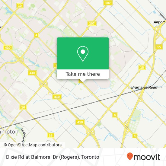 Dixie Rd at Balmoral Dr (Rogers) map