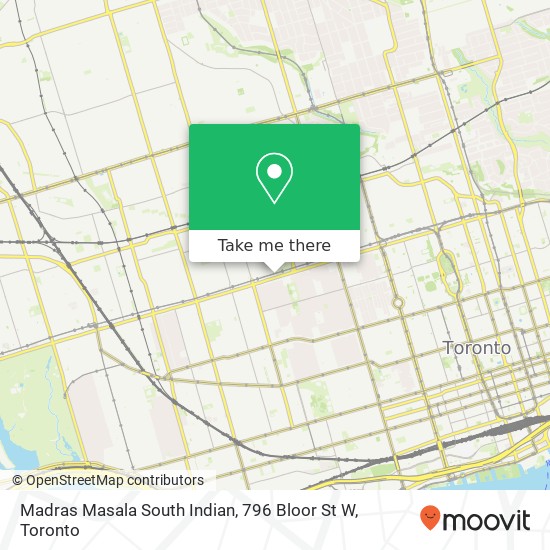 Madras Masala South Indian, 796 Bloor St W map