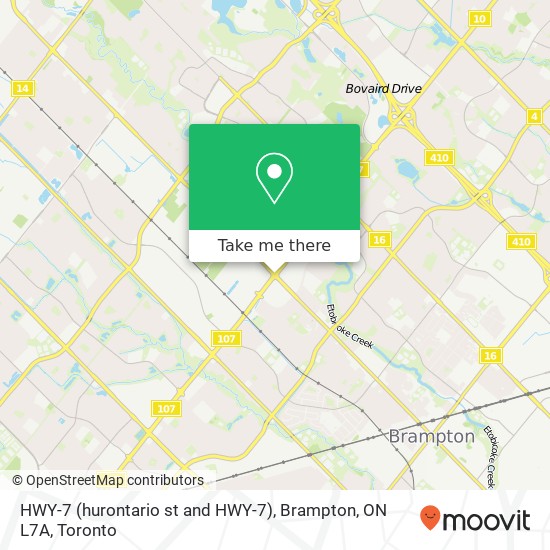 HWY-7 (hurontario st and HWY-7), Brampton, ON L7A map