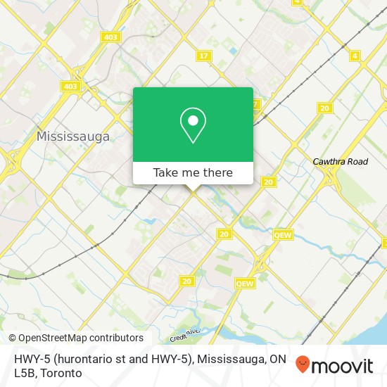 HWY-5 (hurontario st and HWY-5), Mississauga, ON L5B map