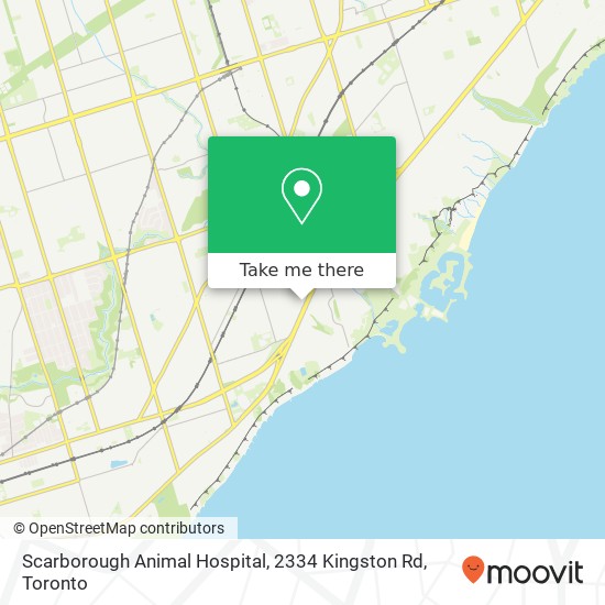 Scarborough Animal Hospital, 2334 Kingston Rd map