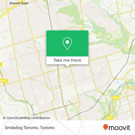 Smiledog Toronto map