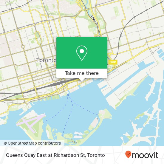 Queens Quay East at Richardson St map