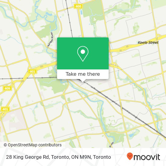 28 King George Rd, Toronto, ON M9N map