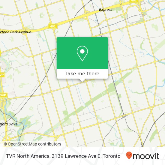 TVR North America, 2139 Lawrence Ave E map