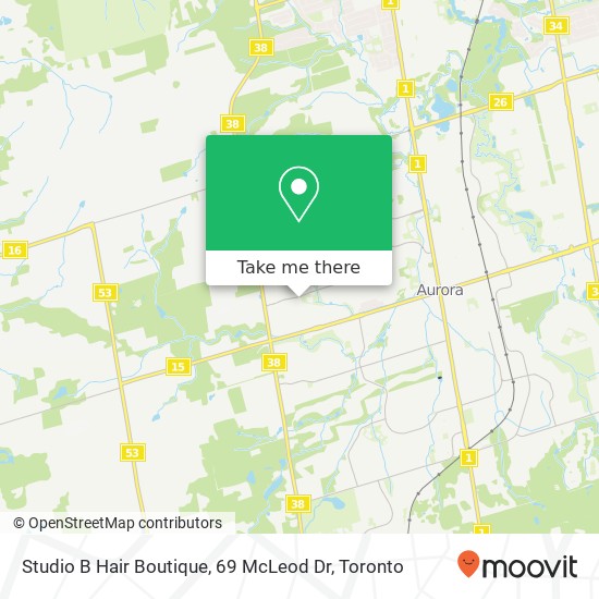 Studio B Hair Boutique, 69 McLeod Dr map