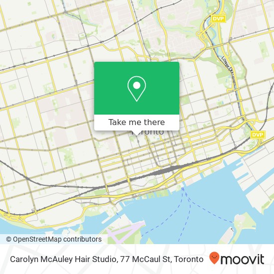 Carolyn McAuley Hair Studio, 77 McCaul St map