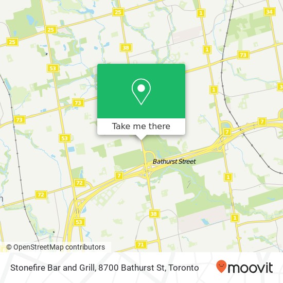 Stonefire Bar and Grill, 8700 Bathurst St map