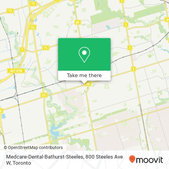 Medcare-Dental-Bathurst-Steeles, 800 Steeles Ave W map