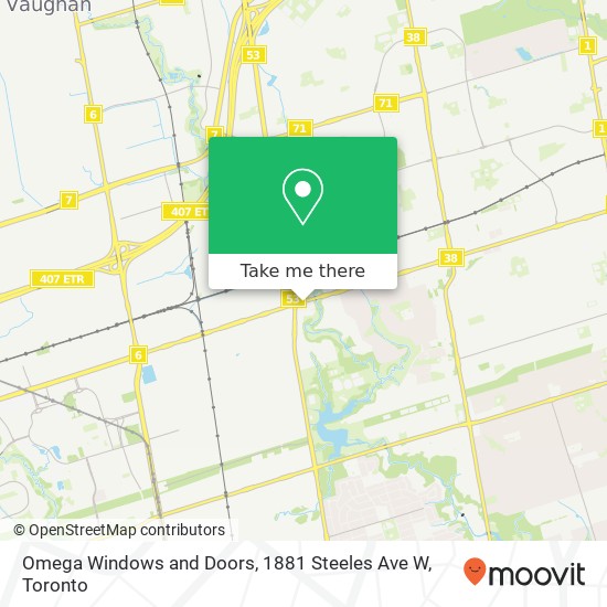 Omega Windows and Doors, 1881 Steeles Ave W map