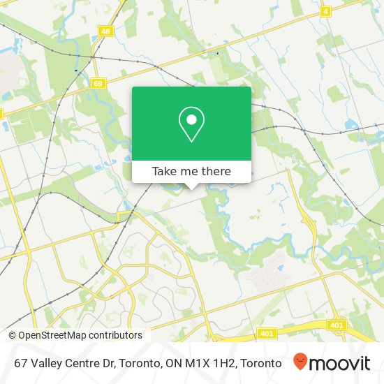 67 Valley Centre Dr, Toronto, ON M1X 1H2 map