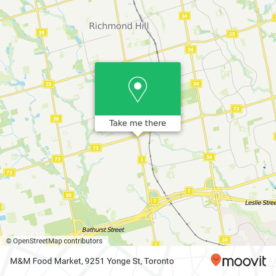 M&M Food Market, 9251 Yonge St map