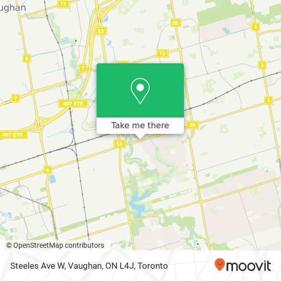 Steeles Ave W, Vaughan, ON L4J map