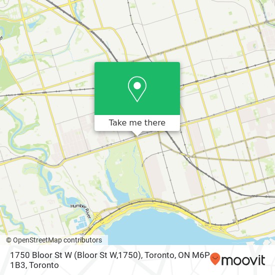 1750 Bloor St W (Bloor St W,1750), Toronto, ON M6P 1B3 map