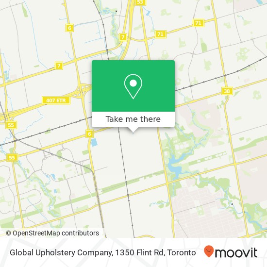 Global Upholstery Company, 1350 Flint Rd map