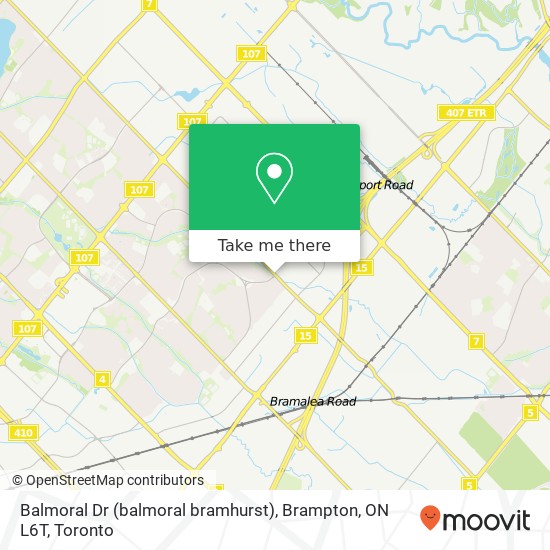 Balmoral Dr (balmoral bramhurst), Brampton, ON L6T map