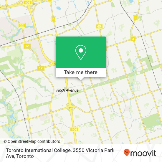 Toronto International College, 3550 Victoria Park Ave map