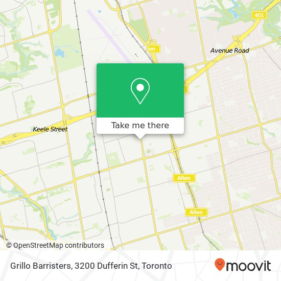 Grillo Barristers, 3200 Dufferin St map