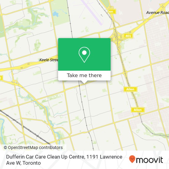 Dufferin Car Care Clean Up Centre, 1191 Lawrence Ave W plan