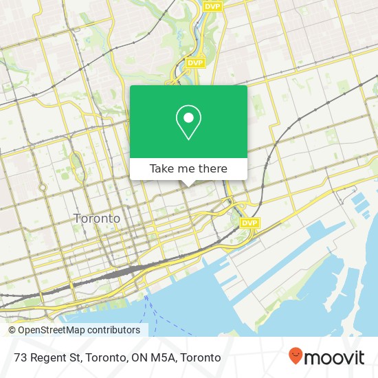 73 Regent St, Toronto, ON M5A map