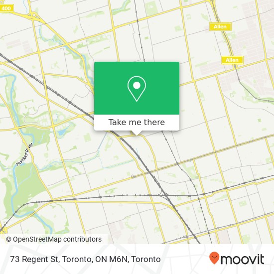 73 Regent St, Toronto, ON M6N map