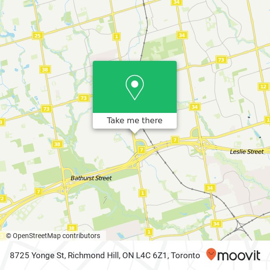 8725 Yonge St, Richmond Hill, ON L4C 6Z1 map