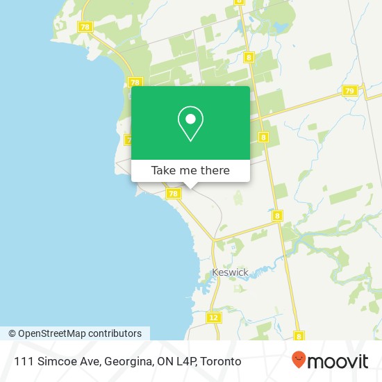 111 Simcoe Ave, Georgina, ON L4P map