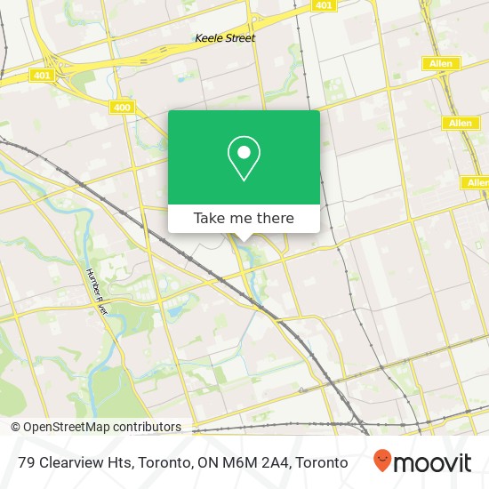 79 Clearview Hts, Toronto, ON M6M 2A4 map