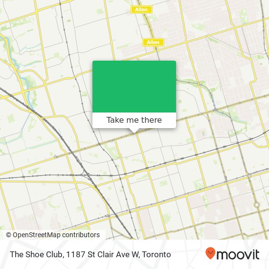 The Shoe Club, 1187 St Clair Ave W map